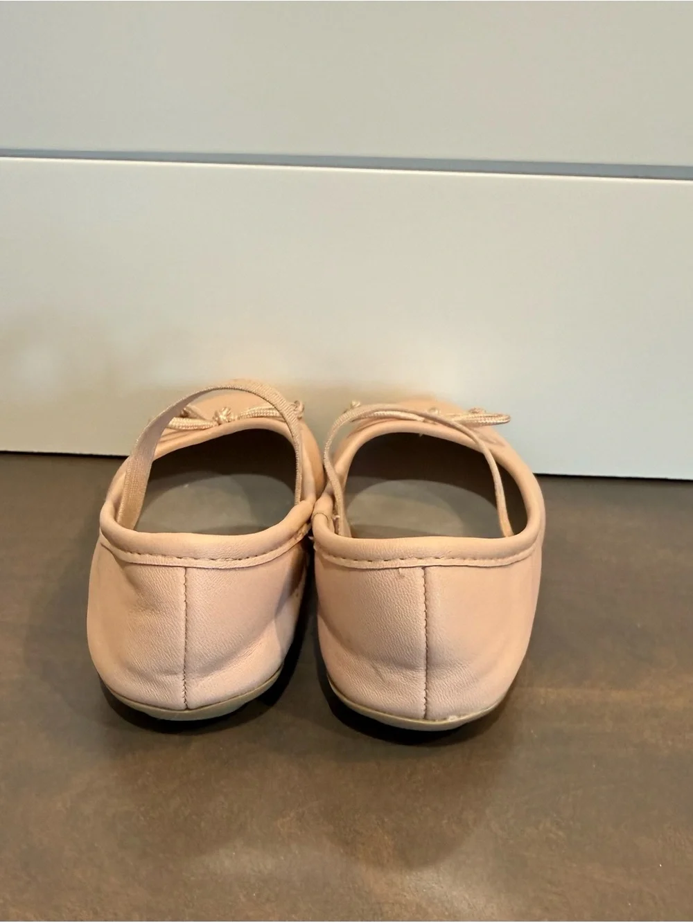 Zoe & Zac Girls Blush Pink Mary Jane Ballet Flats with Bow Size 8.5